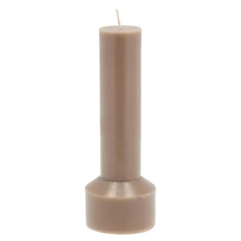 Hvils lys 7x20 cm taupe