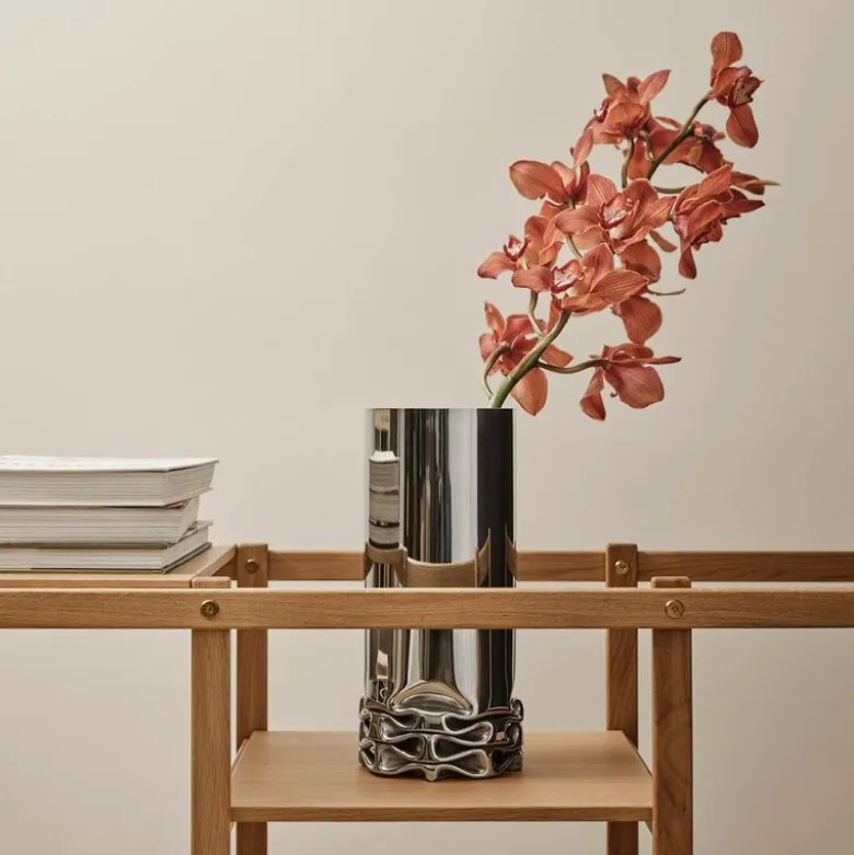 Hydraulic vase XL 32 cm stål