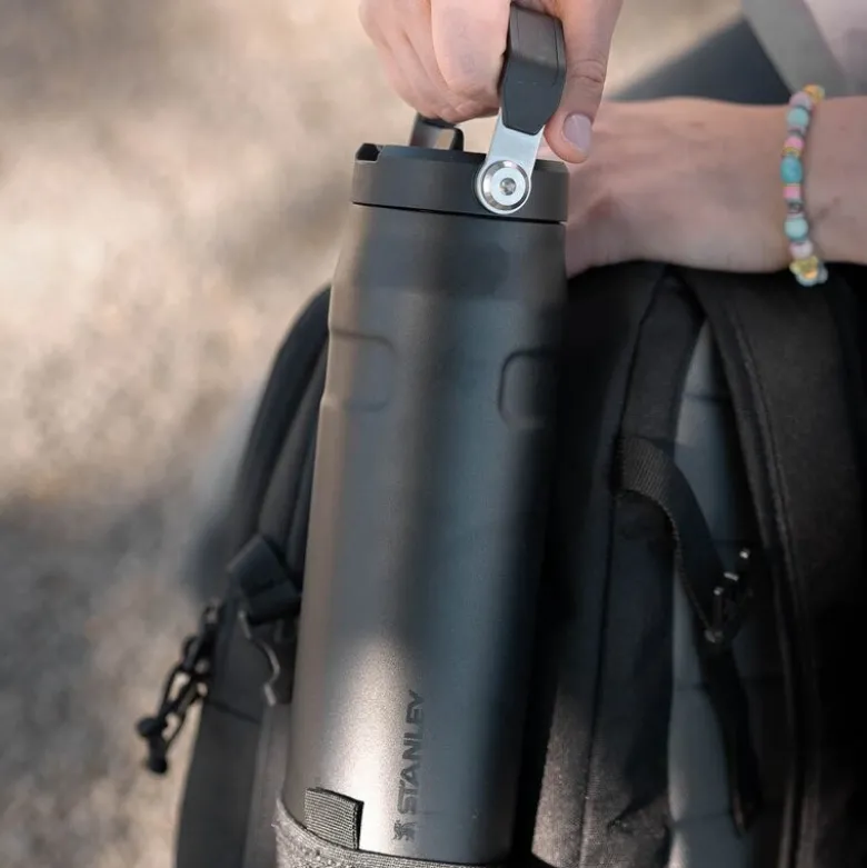 IceFlow Flip Straw 2.0 Bottle termoflaske 1L svart