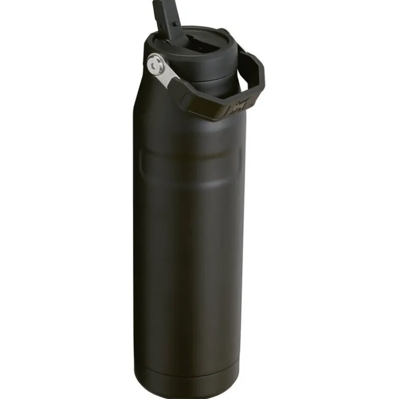 IceFlow Flip Straw 2.0 Bottle termoflaske 1L svart