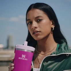 IceFlow Flip Straw 2.0 Tumbler termoflaske 0,89L violet blossom