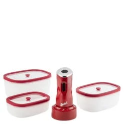 Icon mini vakuumpumpe 17 cm med tilbehør rød