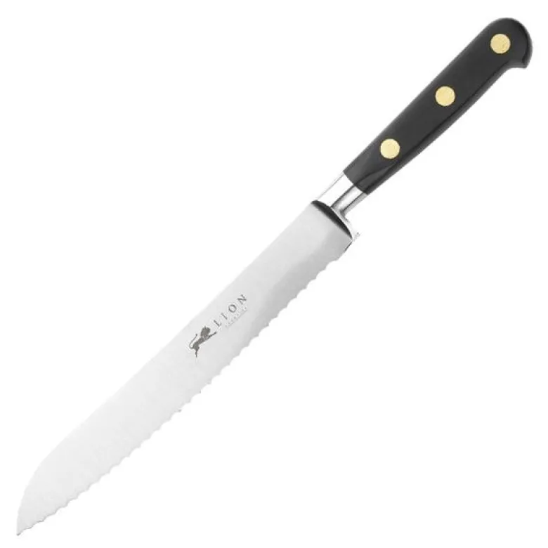 Ideal brødkniv 20 cm stål/svart