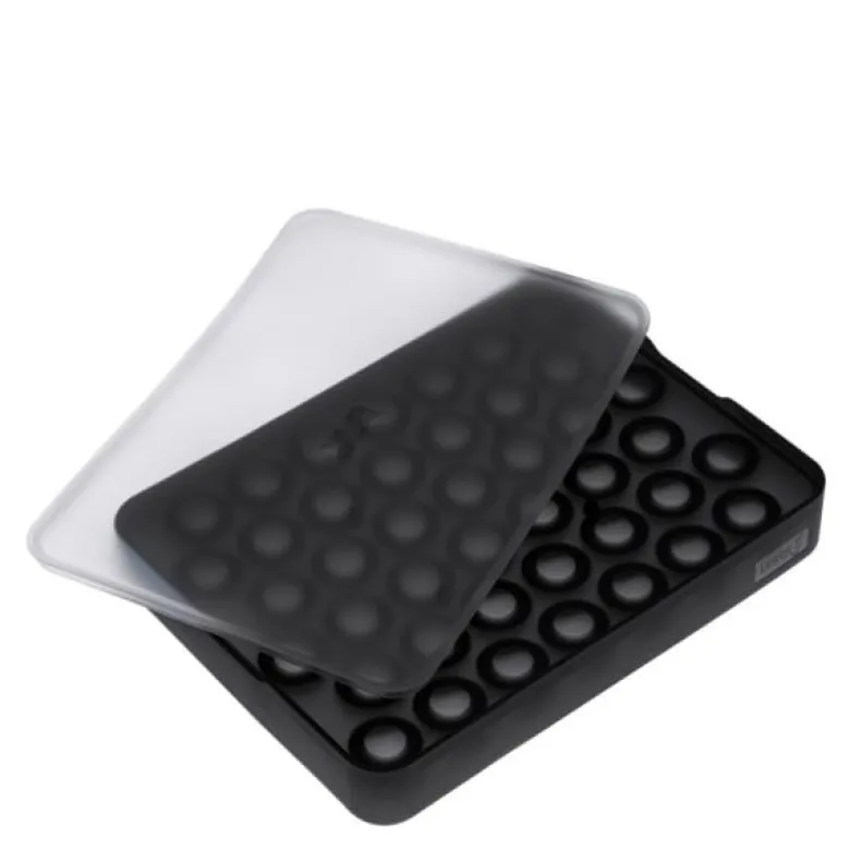 Isbitform kuler m/ lokk 2 cm svart