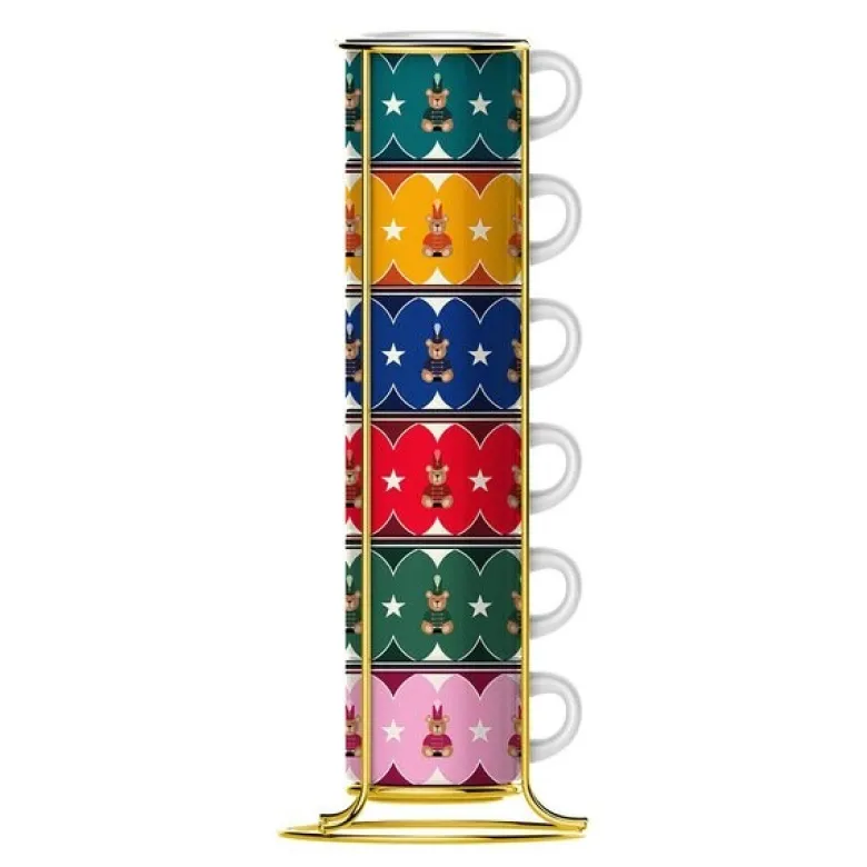 Joyful espressokopp 6 stk 6,5 cl multi