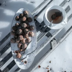 Julemorgen Girlander oval asjett 20 cm