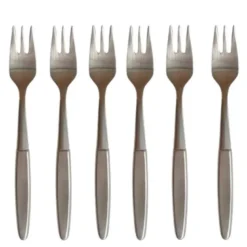 Kakegaffel 16 cm 6 stk børstet stål