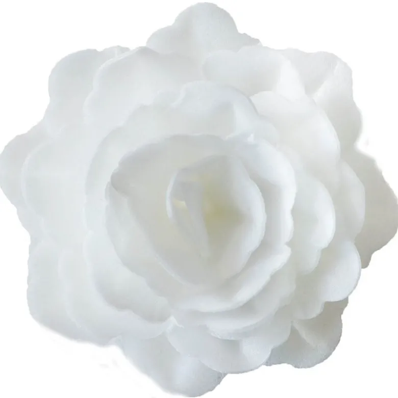 Kakepynt rose 6 g 3 stk hvit