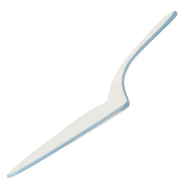 Kakespade 28 cm hvit/blå