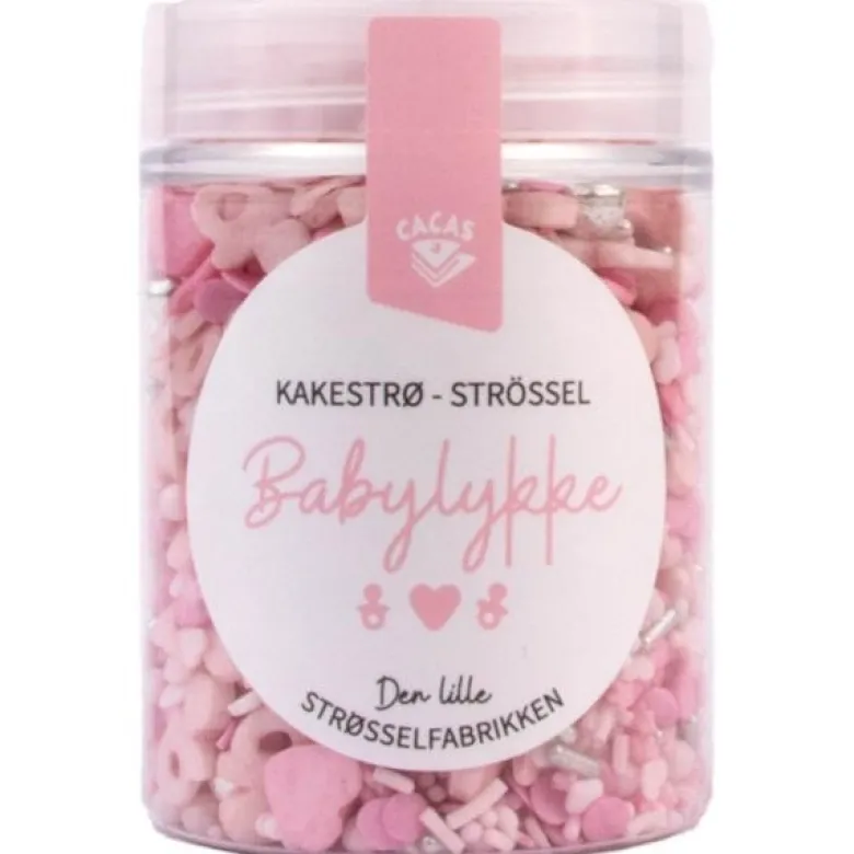 Kakestrøssel baby rosa babylykke 85g
