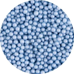 Kakestrøssel perler 4 mm 90g isblå