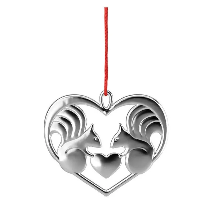 Karen Blixen ornament 6 cm Nuts about you sølv