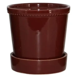 Karmen krukke med skål 13,6 cm bordeaux