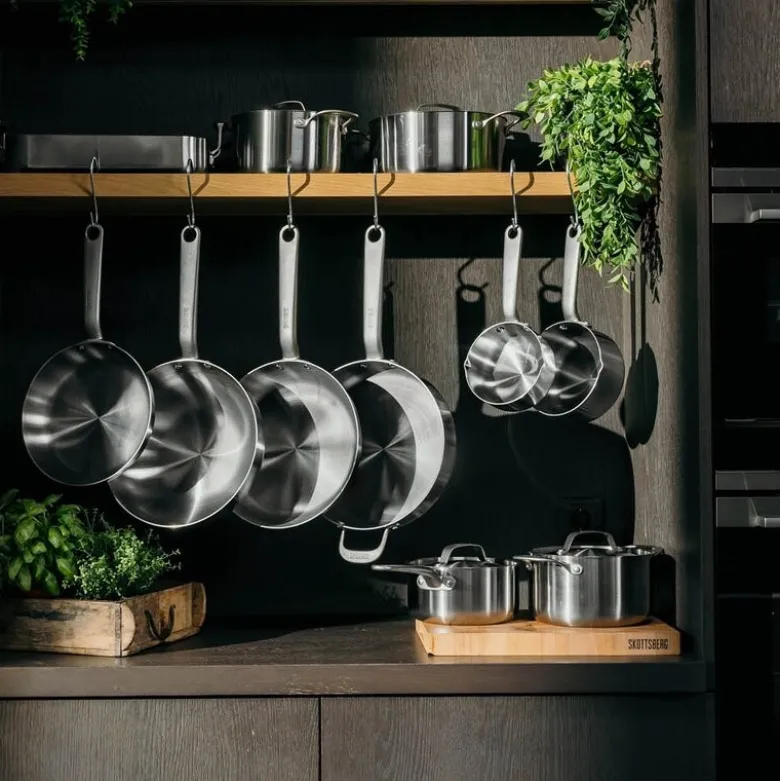 Kasserolle med lokk 18 cm/2,2L rustfritt stål
