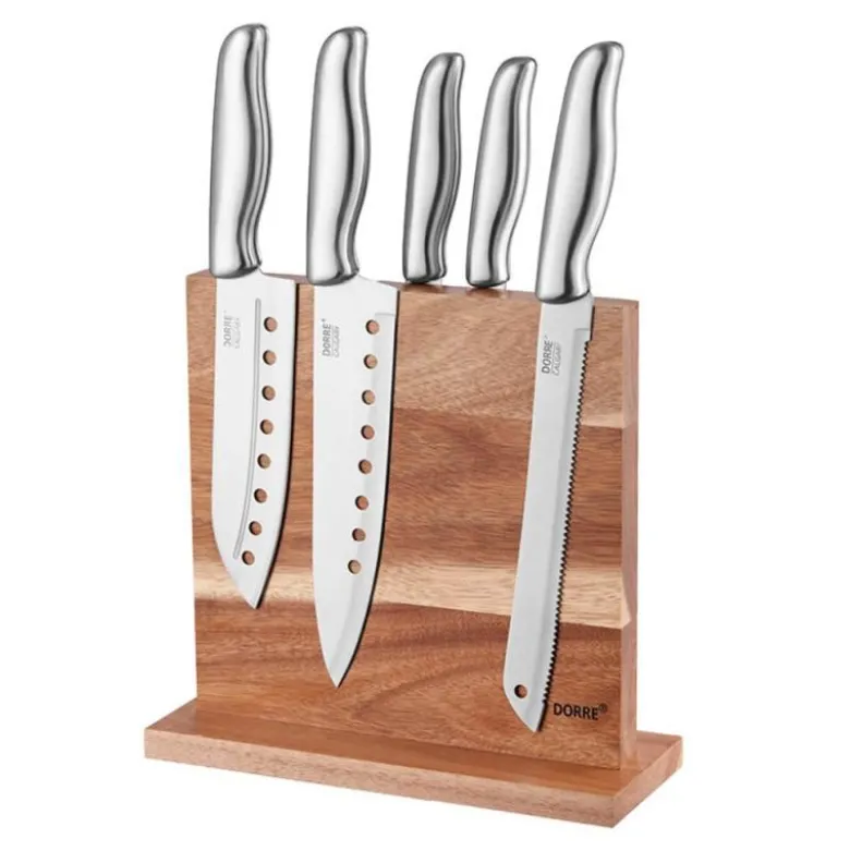 Kaya knivstativ magnet på 2 sider 24x10x2 cm akasie