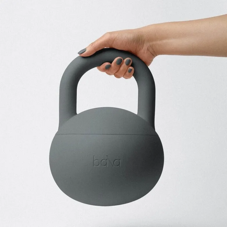 Kettlebell 4,54 kg kullgrå