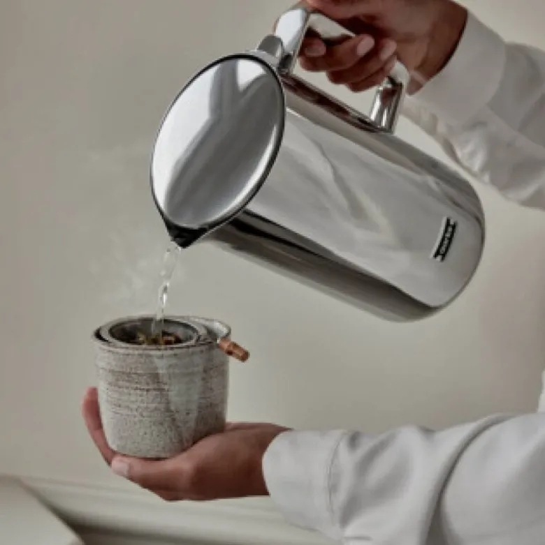 Kettle vannkoker med termostat 1,2L stål