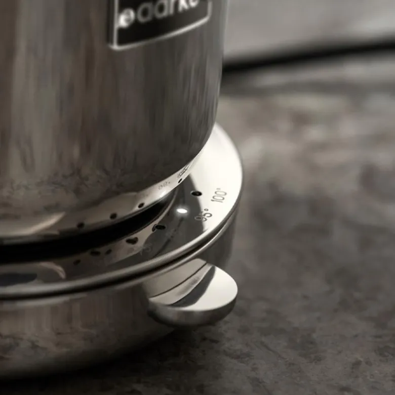 Kettle vannkoker med termostat 1,2L stål