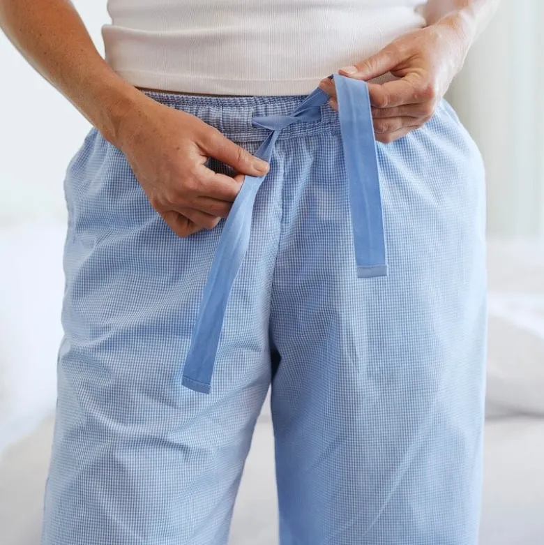 Khios pyjamasbukse dame L blå