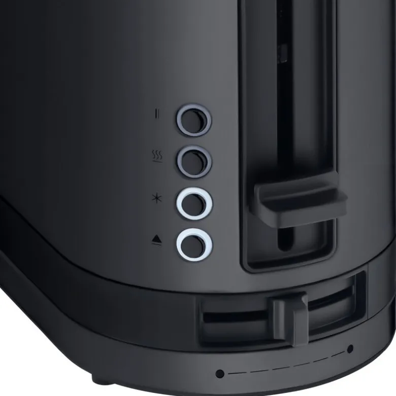 KitchenMinis brødrister med lang rille 900W svart