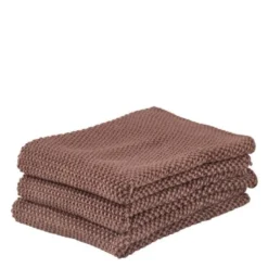 Kjøkkenklut bomull 27x27 cm 3 stk brun