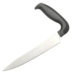 Kjøkkenkniv ergonomisk 27 cm svart/stål