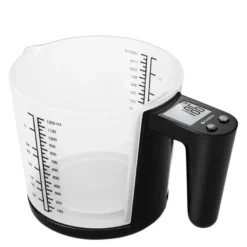 Kjøkkenvekt med målebeger 3 kg 1200 ml KV310 svart