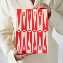 Klassisk backgammon Art of Backgammon rød/cream