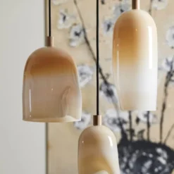 Klem lampe medium 28 cm pearl