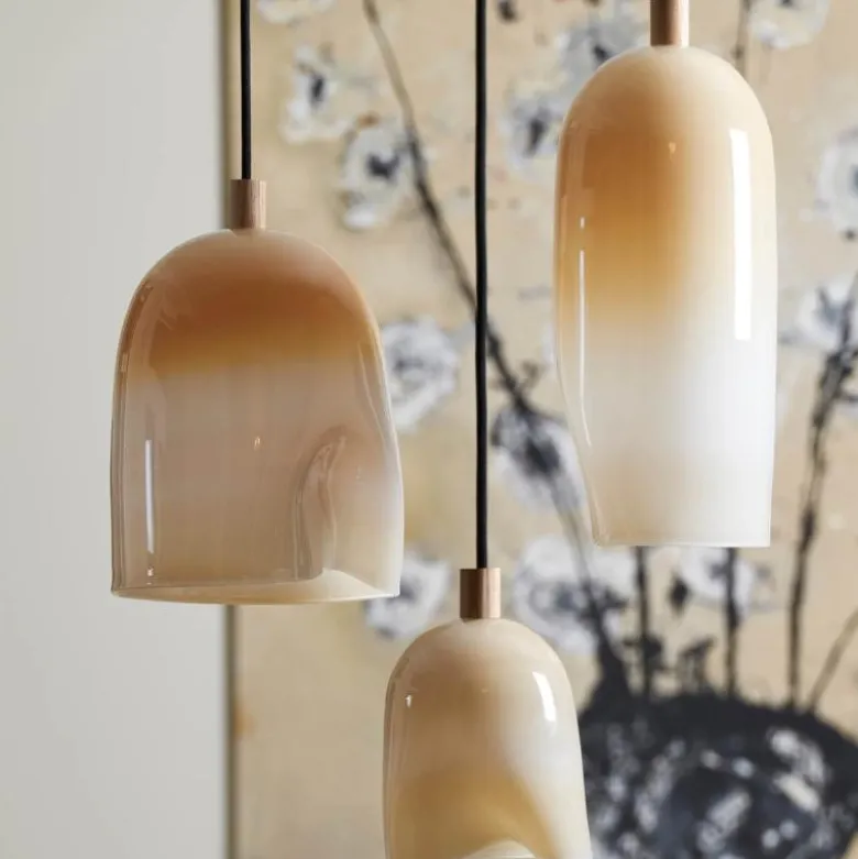 Klem lampe medium 28 cm pearl