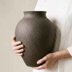 Knabstrup vase 27 cm bark