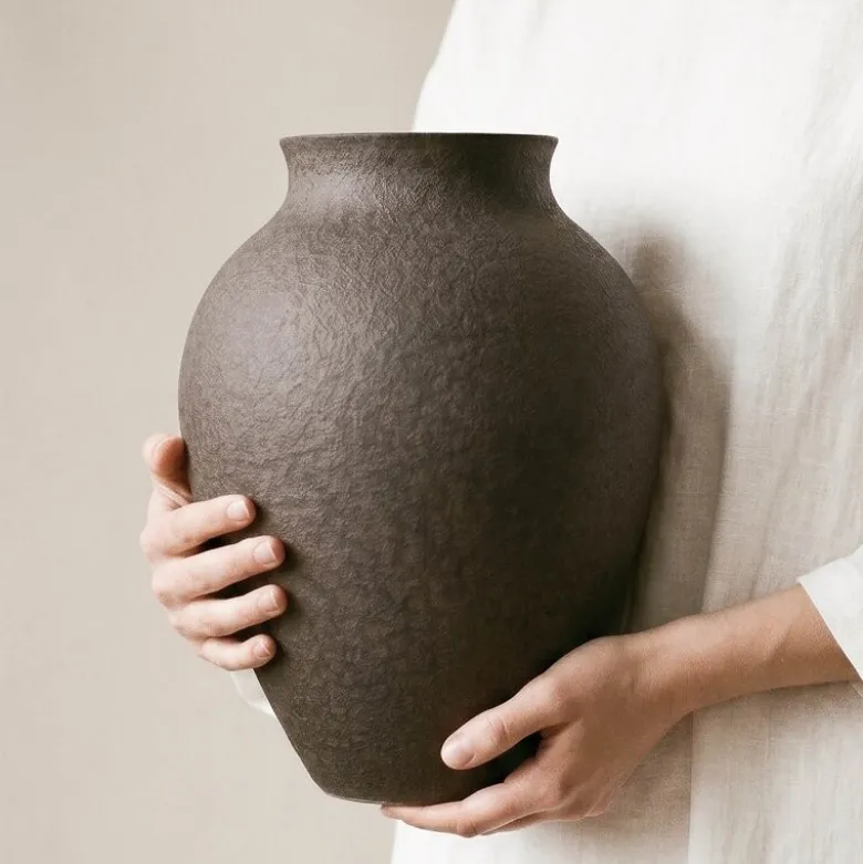 Knabstrup vase 27 cm bark
