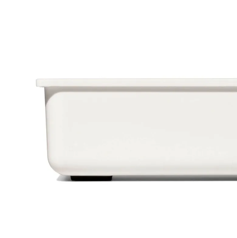 Knivblokk til skuffer 42x14x6 cm hvit/grå