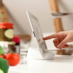 Kokebokstativ til nettbrett/mobil 11,4 cm hvit