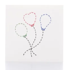 Kort m/konvolutt ballong 13x13 cm