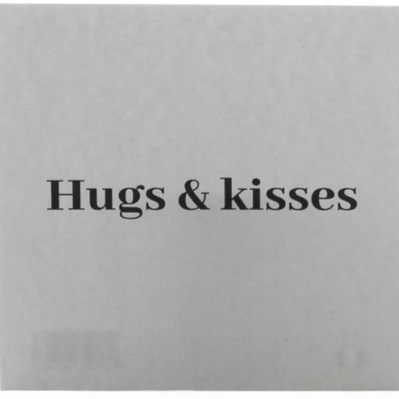 Kort 8x8 cm hugs & kisses