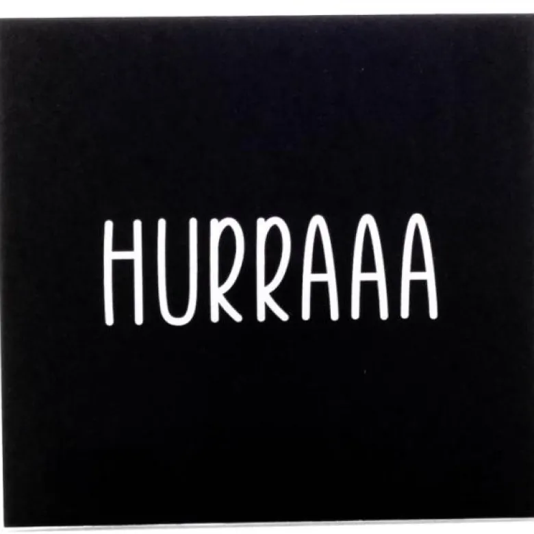 Kort 8x8 cm hurra