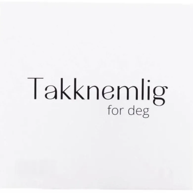 Kort 8x8 cm takknemlig for deg