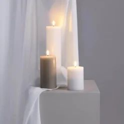 Kubbelys LED 7,4x20 cm silk hvit