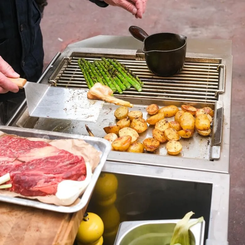 Kullgrill utekjøkken 90x50x50 cm rustfritt stål