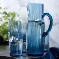 Kusintha vannglass 28 cl 4 stk blå