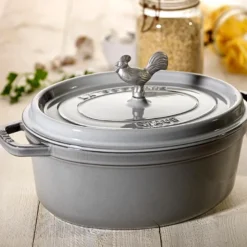 La Cocotte oval gryte 29 cm 4,2L grå