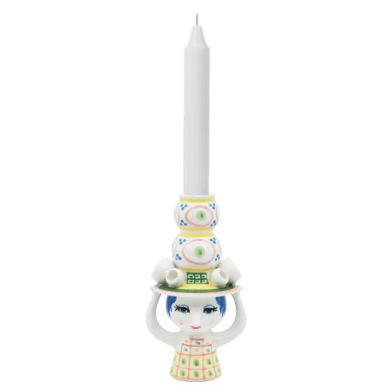 Lady with hat lysestake 16 cm pink