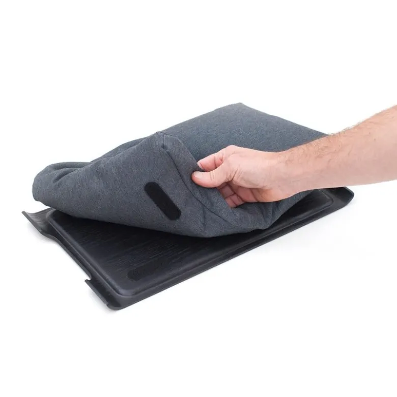 Laptray knebrett anti-slip 43x23 cm svart/grå