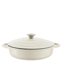 Lav støpejernsgryte 28 cm 2,5L krem