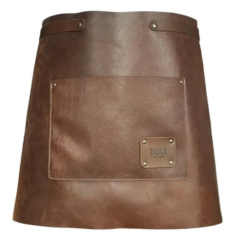Leather forkle kort 65x40 cm brun