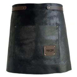 Leather forkle kort 65x40 cm svart