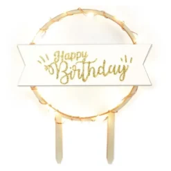 LED kaketopp Happy Birthday tre