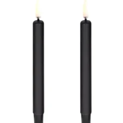 LED kertelys 1,3x13,8 cm 2 stk svart