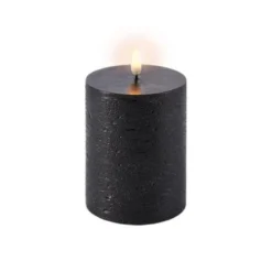 LED kubbelys 10x8 cm svart